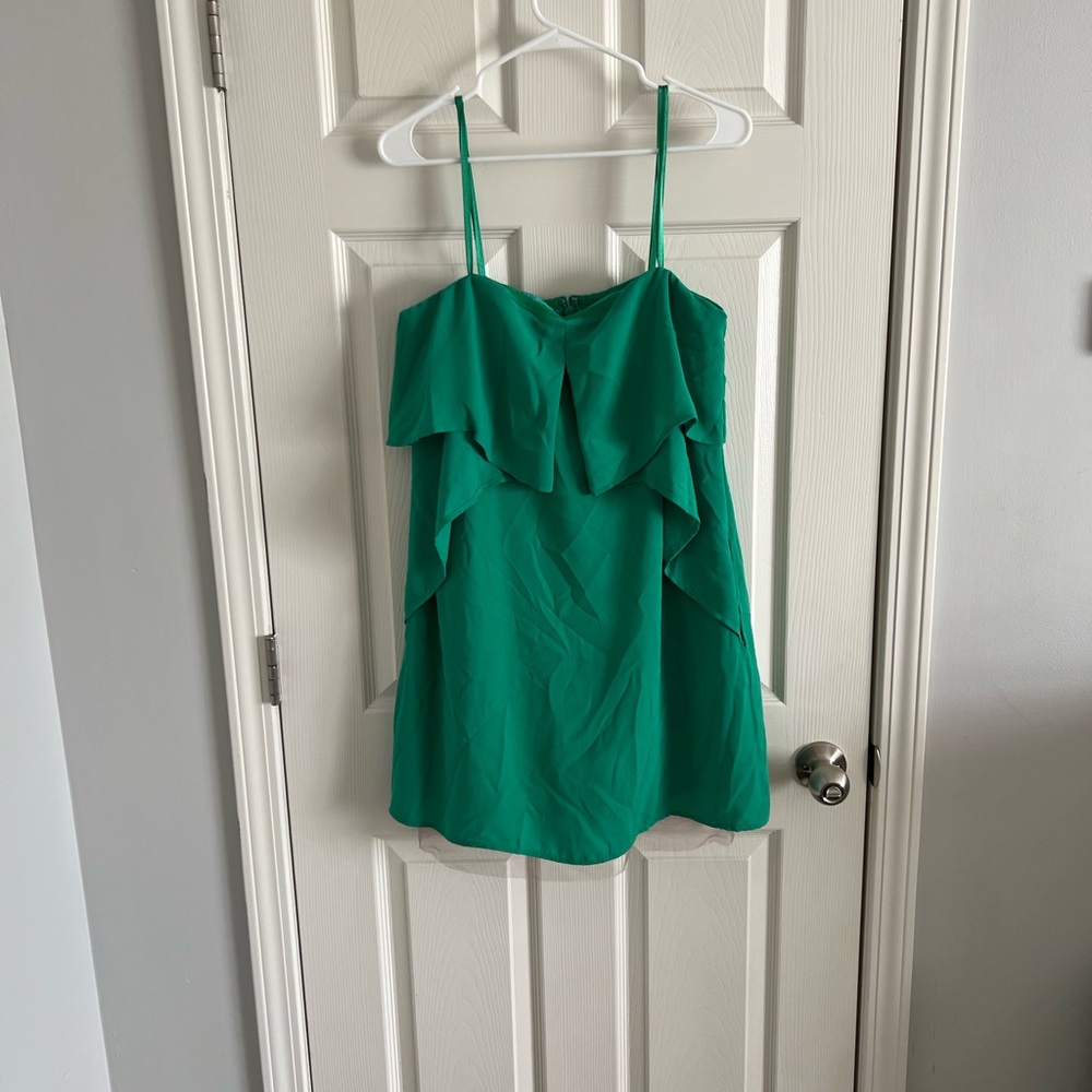 BCBG Strapless Green Dress